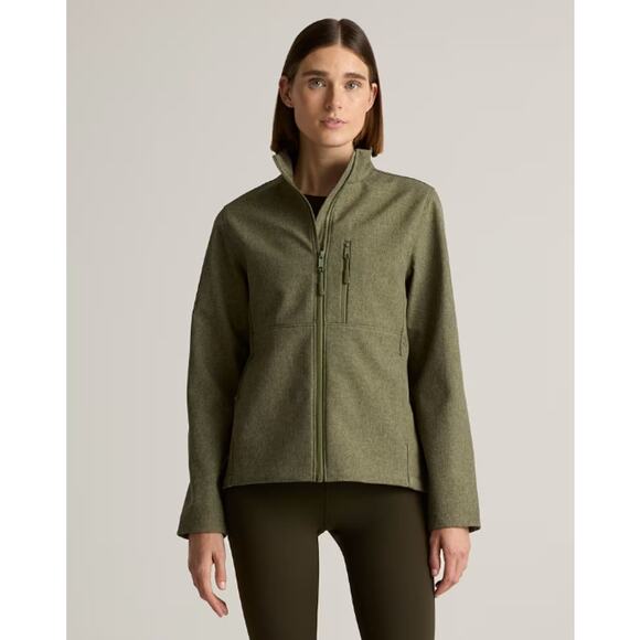 Quince Jackets & Blazers - Quince Olive Green Softshell Jacket Full Zip Fleece Lined Womens XL $149 MSRP